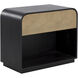 Algarve 34 X 28 inch Black / Champagne Gold Night Stand